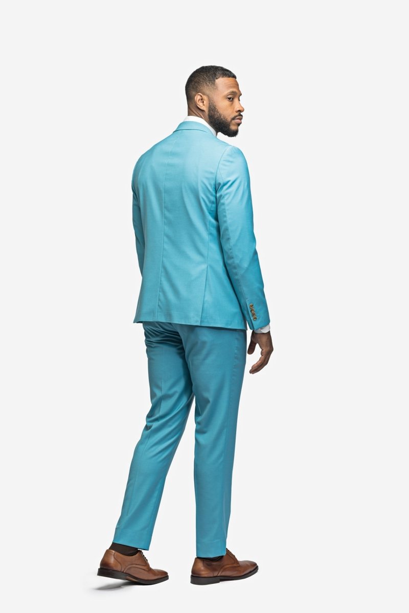 Turquoise 2 Button Suit - MenSuits