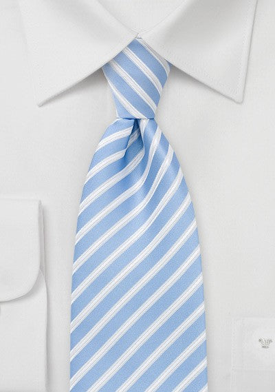 Blue Summer Striped Necktie