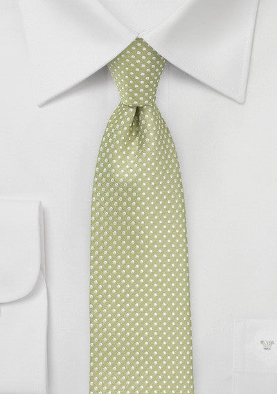 Sage Green Pin Dot Necktie