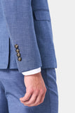 Blue Sharkskin 2 Button Suit