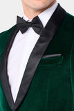 Green Velvet Shawl Lapel Tuxedo