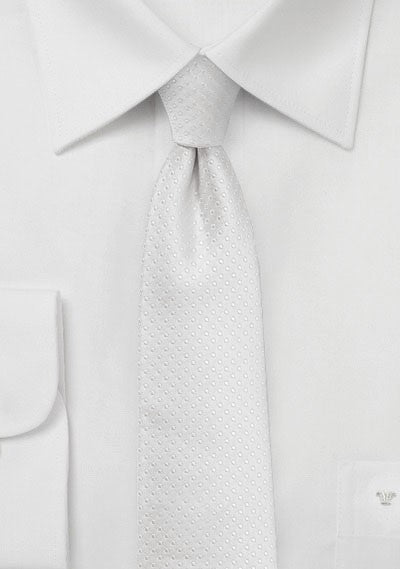 Ivory Pin Dot Necktie