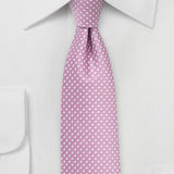 Orchid Pin Dot Necktie