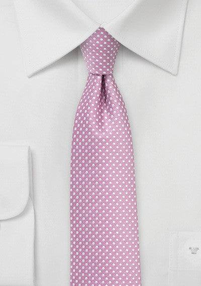 Orchid Pin Dot Necktie
