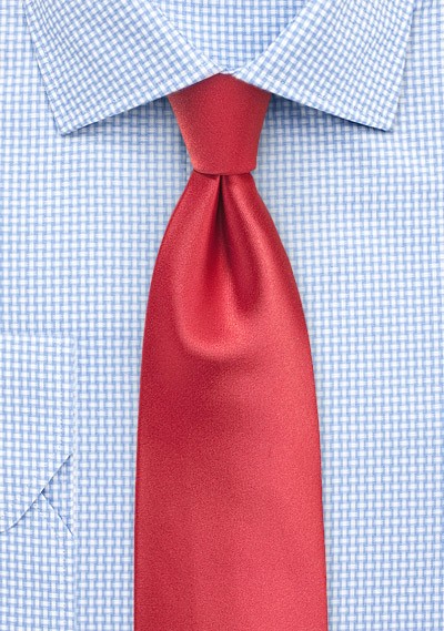 Coral Solid Necktie
