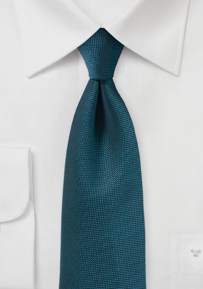Peacock Teal MicroTexture Necktie