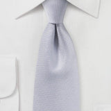 Silver MicroTexture Necktie