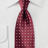 Dark Cherry Polka Dot Necktie
