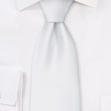 White Solid Necktie