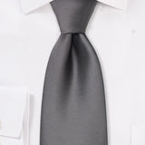 Taupe-Gray Solid Necktie