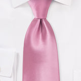 Mauve Pink Solid Necktie