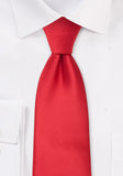 Bright Red Solid Necktie