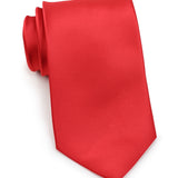Bright Red Solid Necktie