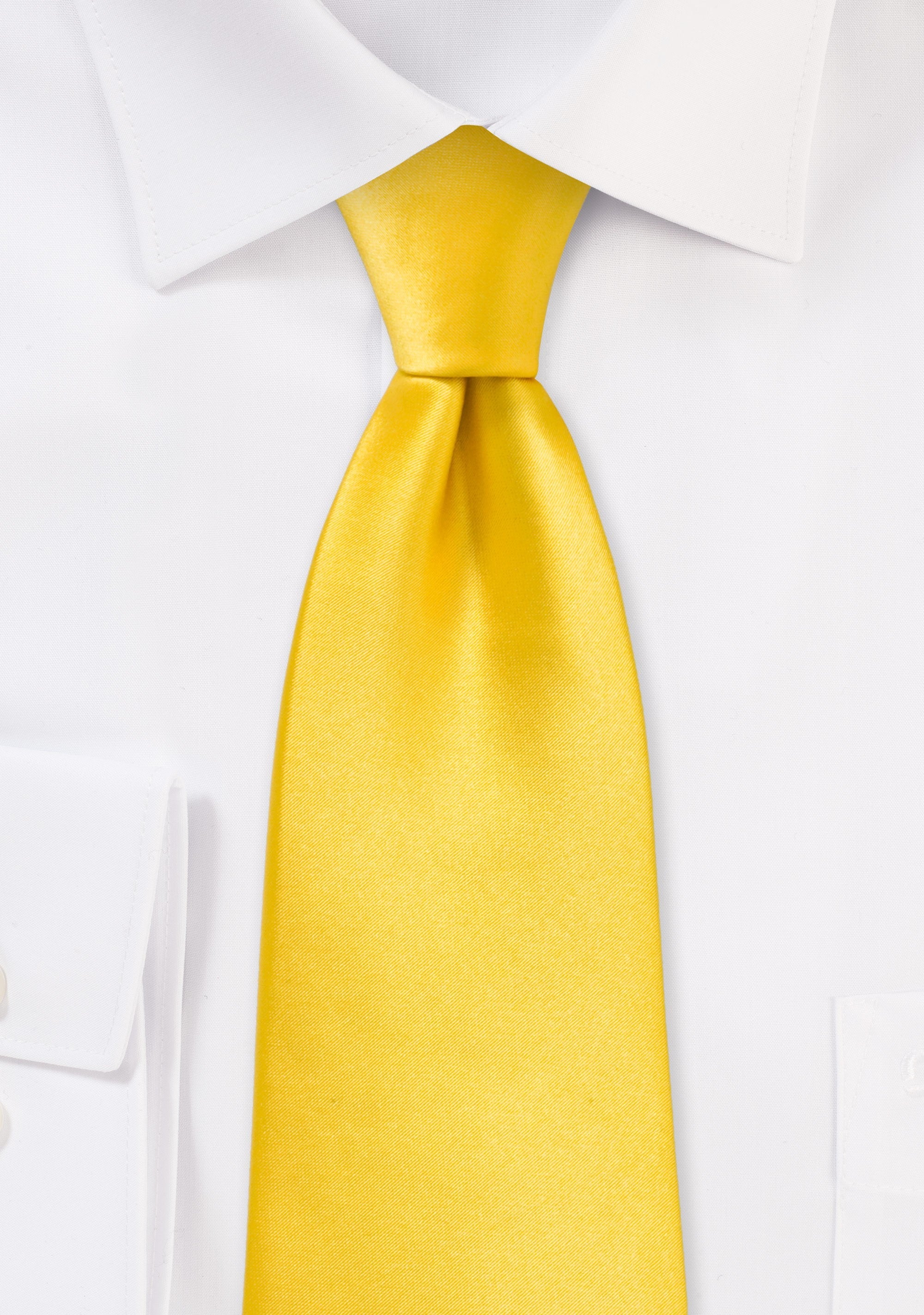Sun Yellow Solid Necktie