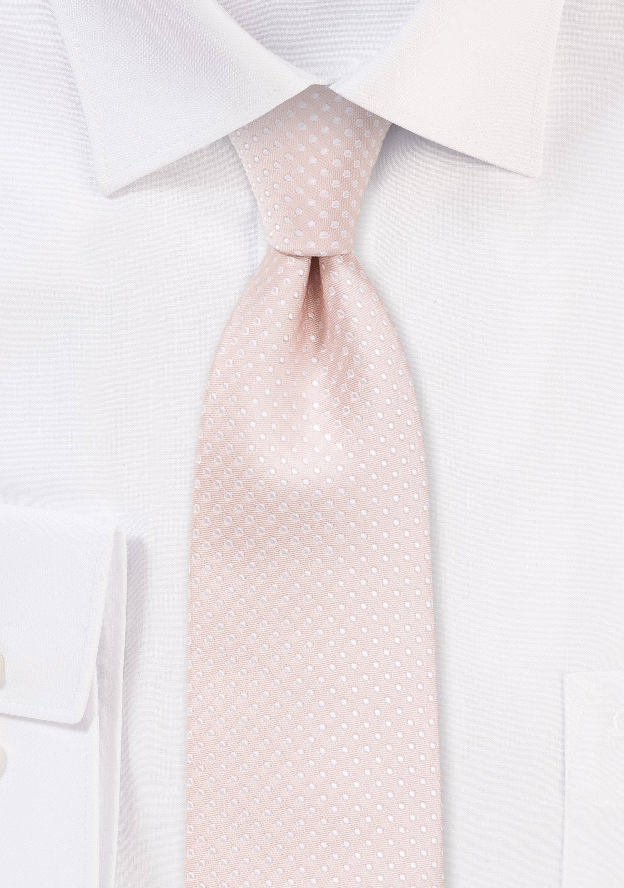 Blush Pink Pin Dot Necktie