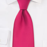 Hot Magenta Solid Necktie