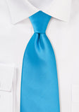 Cyan Solid Necktie