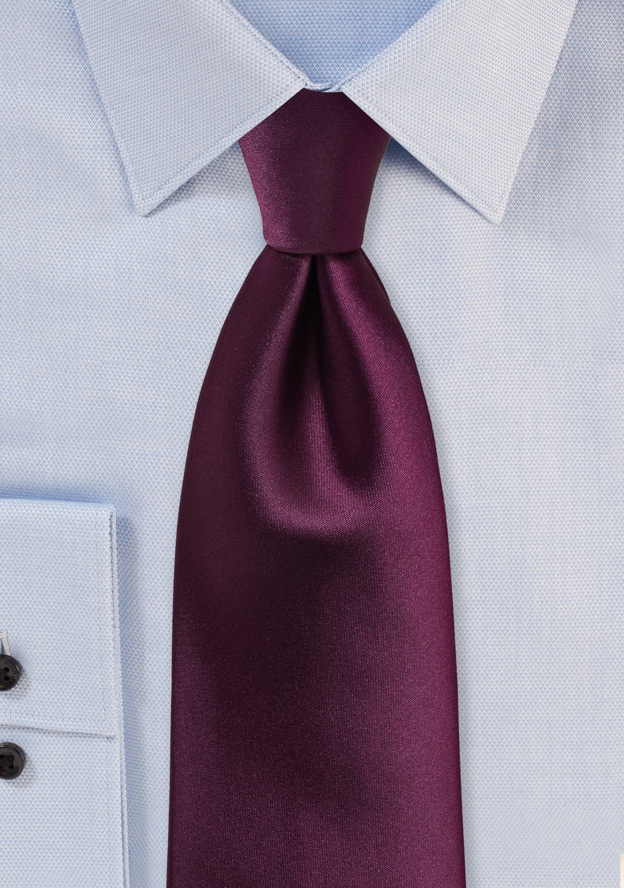 Plum Solid Necktie