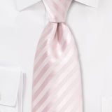 Blush Narrow Striped Necktie