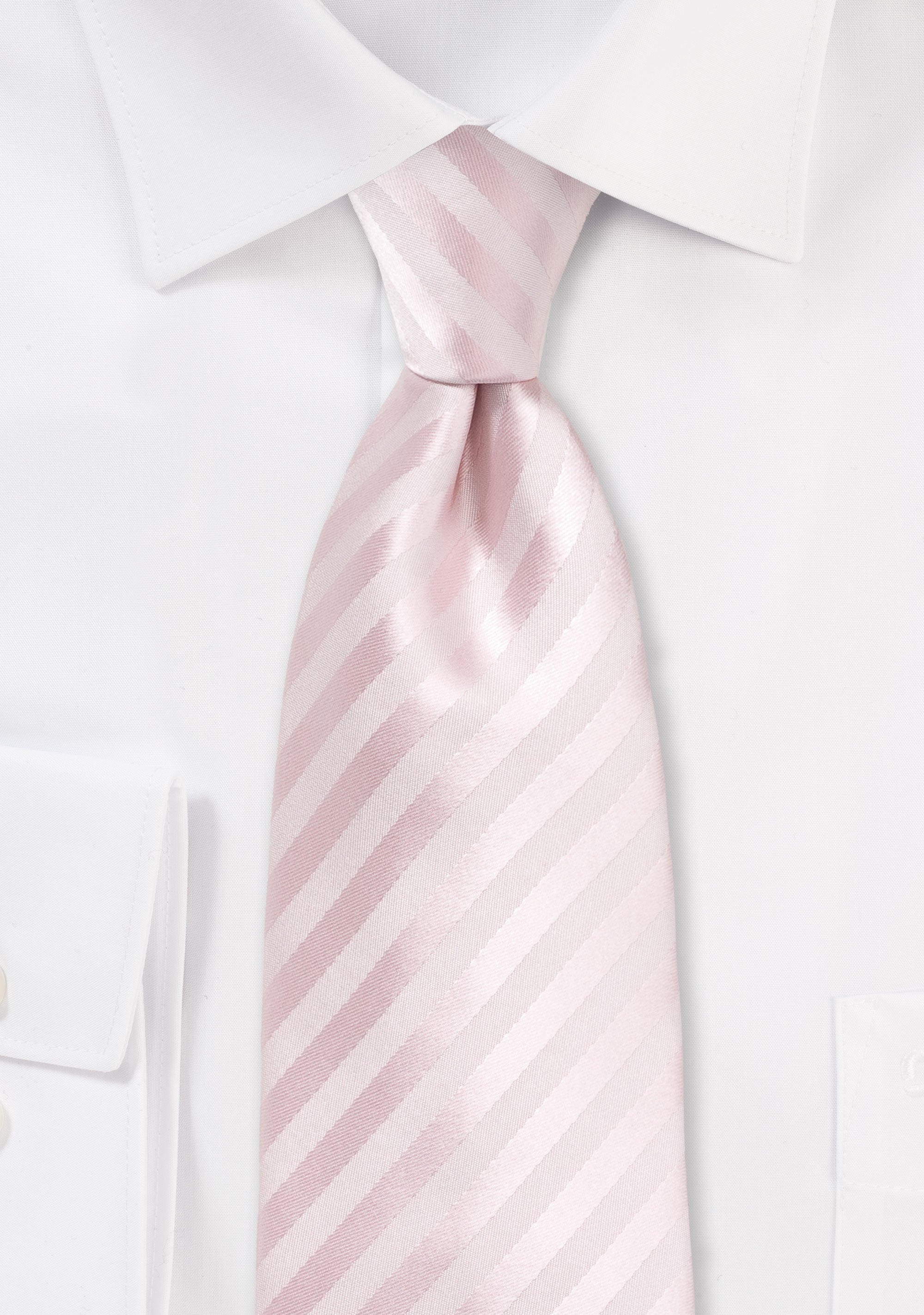 Blush Narrow Striped Necktie