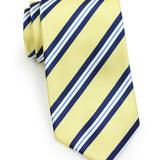 Preppy Yellow Repp&Regimental Striped Necktie