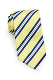 Preppy Yellow Repp&Regimental Striped Necktie