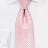 Soft Pink Pin Dot Necktie