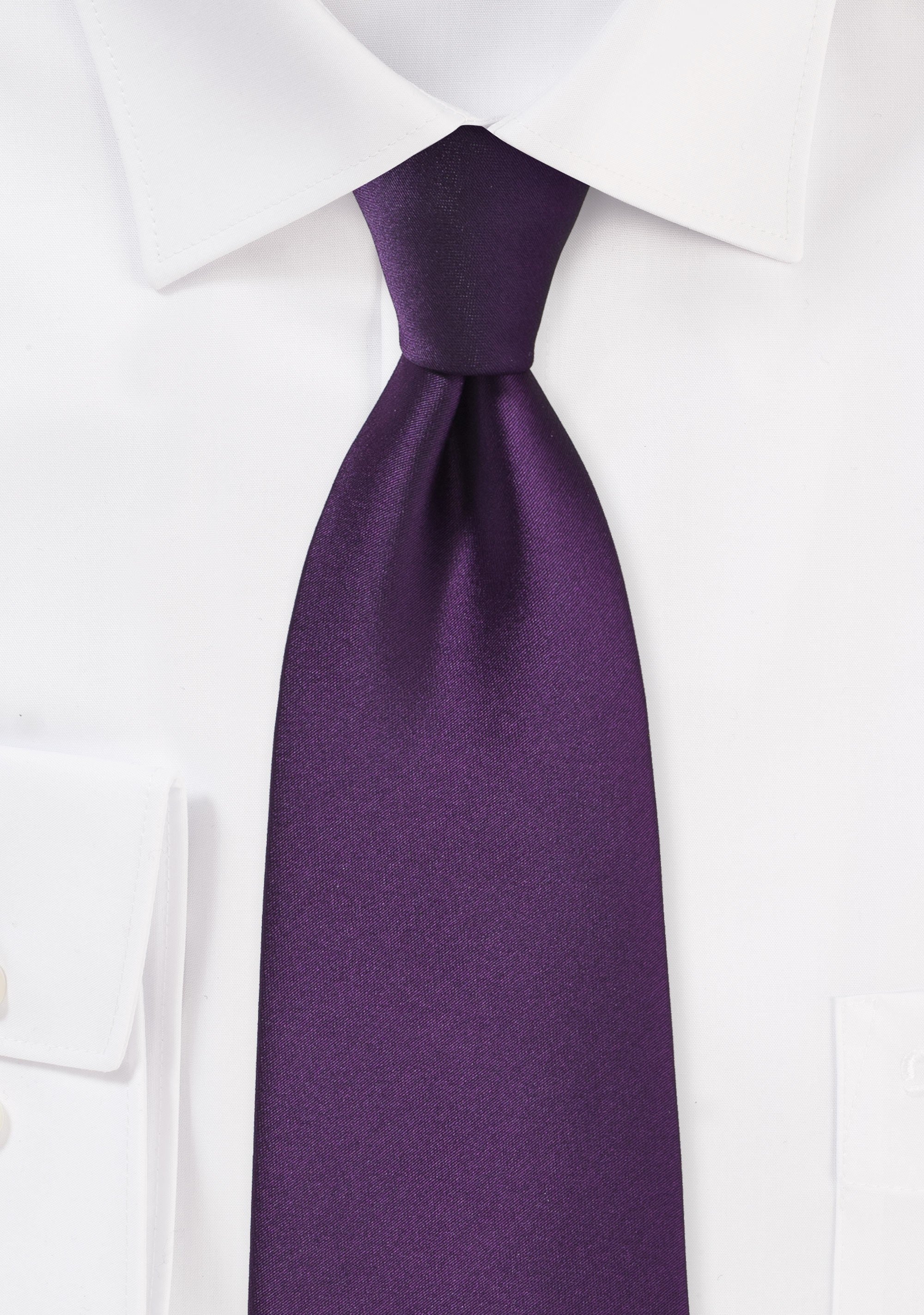 Eggplant Solid Necktie