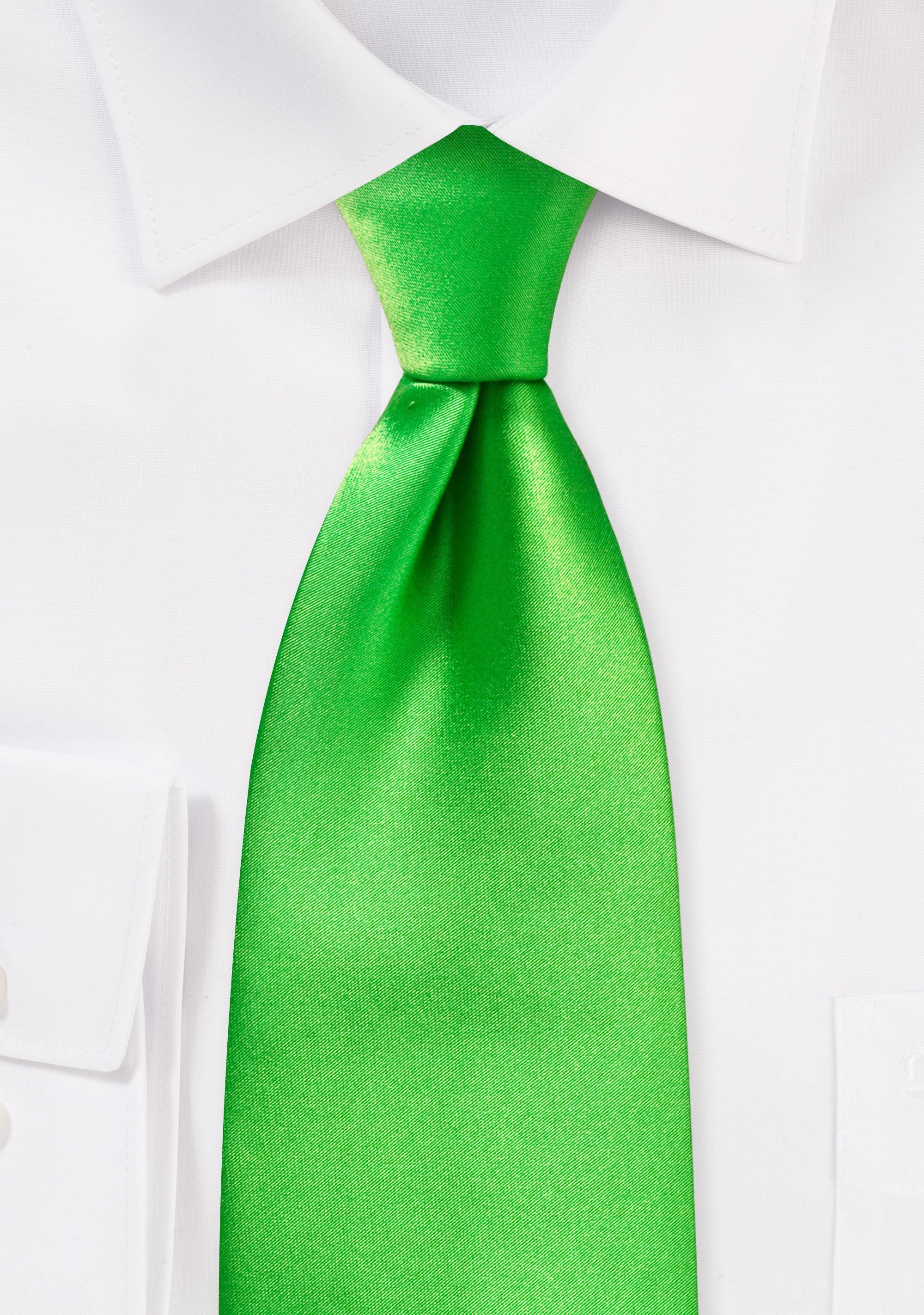 Grass Green Solid Necktie