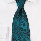 Peacock Floral Paisley Necktie
