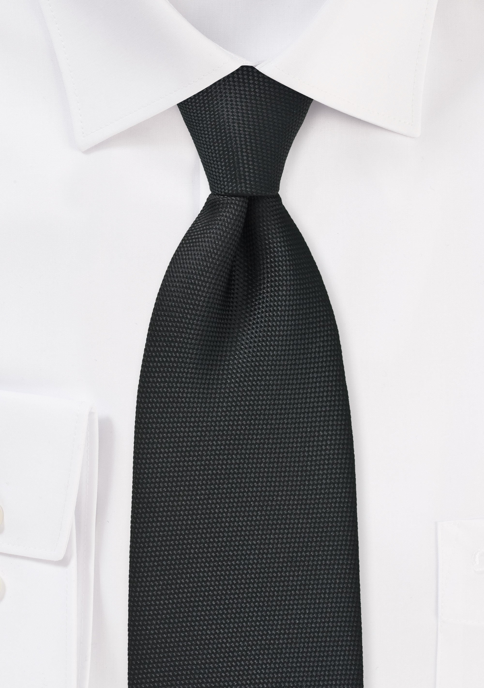 Matte Black MicroTexture Necktie