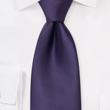 Purple Solid Necktie