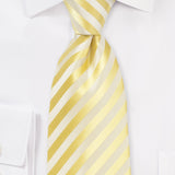 Daffodil Yellow Narrow Striped Necktie