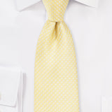 Soft Yellow Pin Dot Necktie