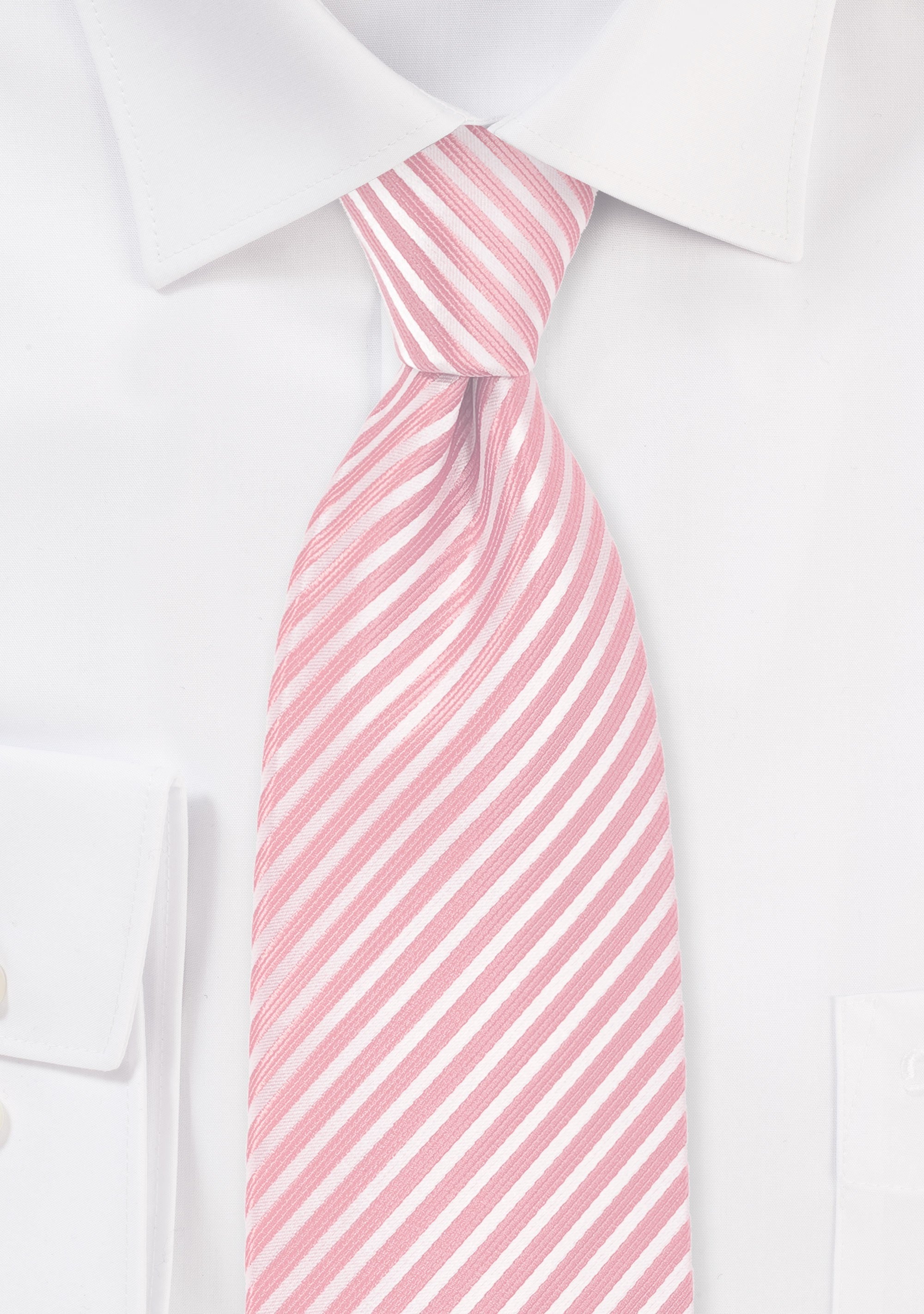 Petal Pink Narrow Striped Necktie