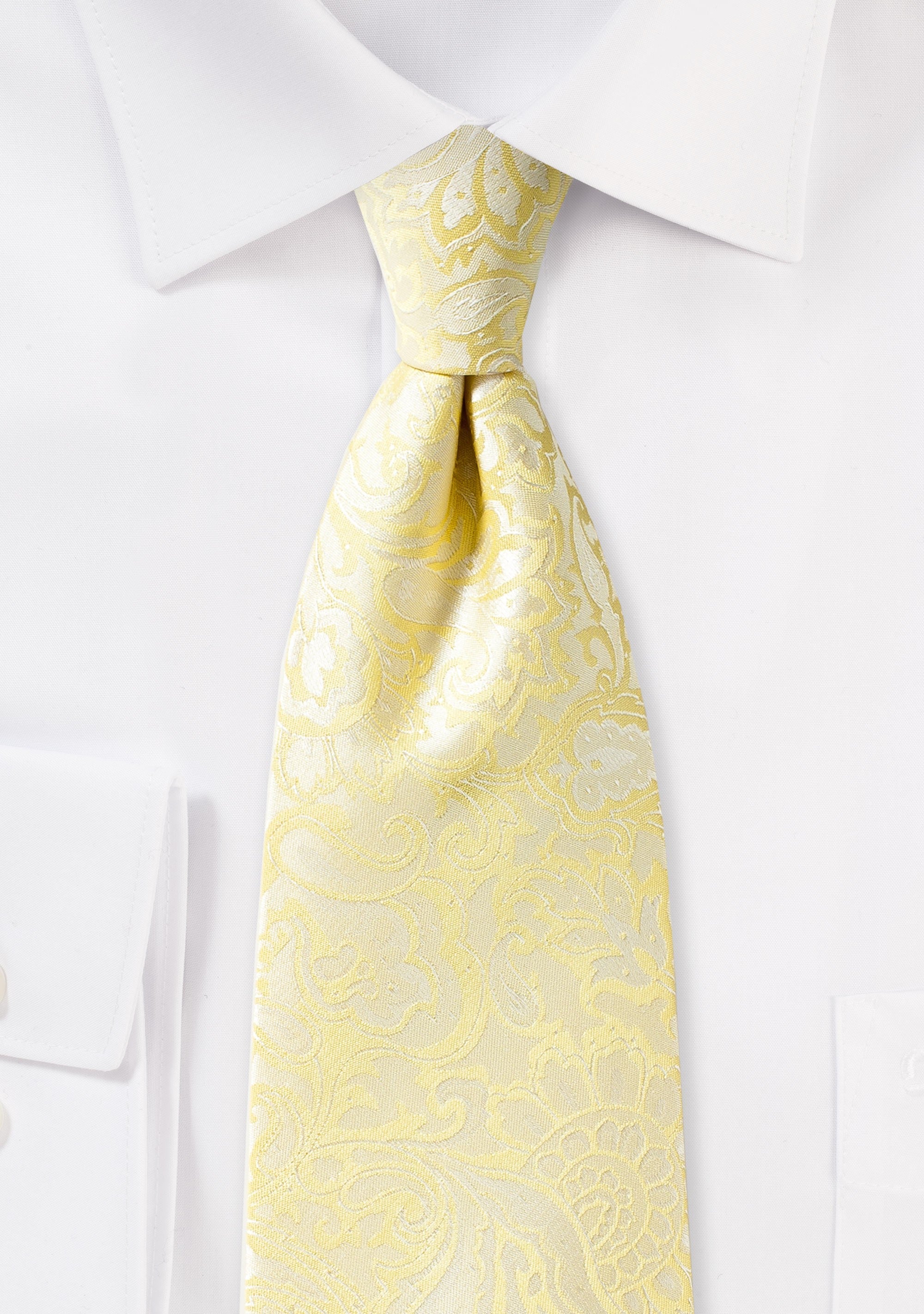 Canary Floral Paisley Necktie