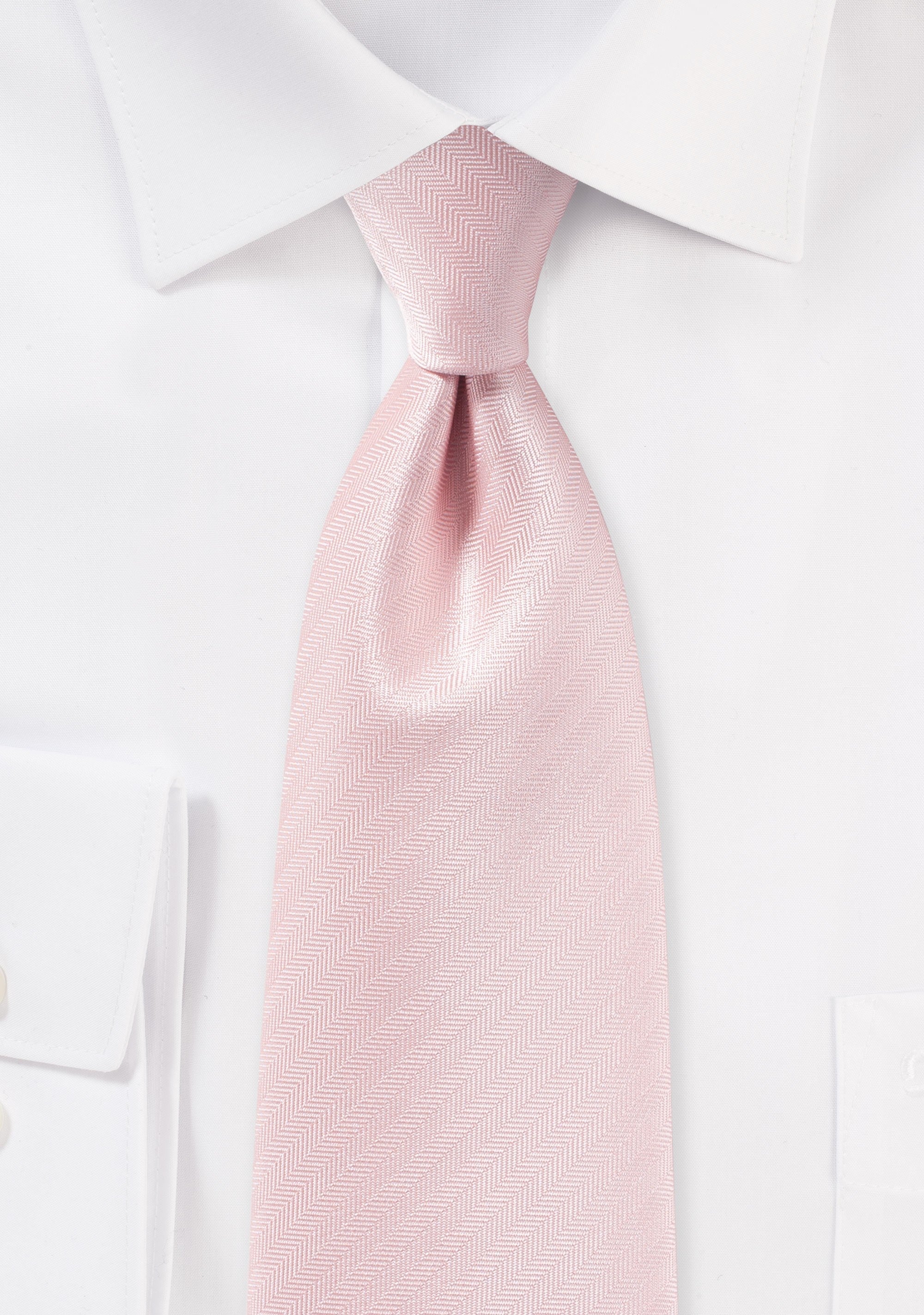 Peach Blush Herringbone Necktie