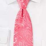 Caribbean Coral Proper Paisley Necktie