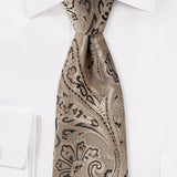 Bronze Gold Proper Paisley Necktie