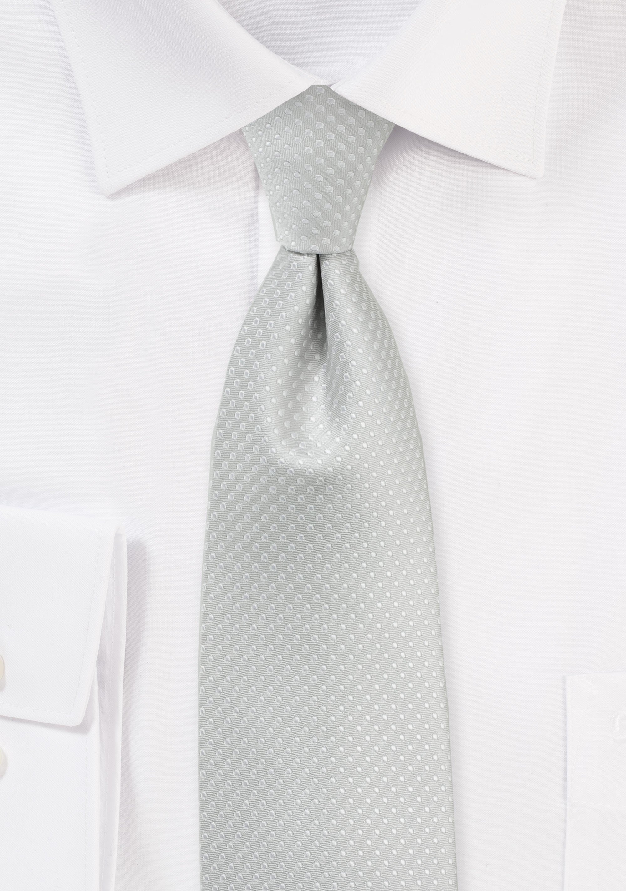 Silver Pin Dot Necktie