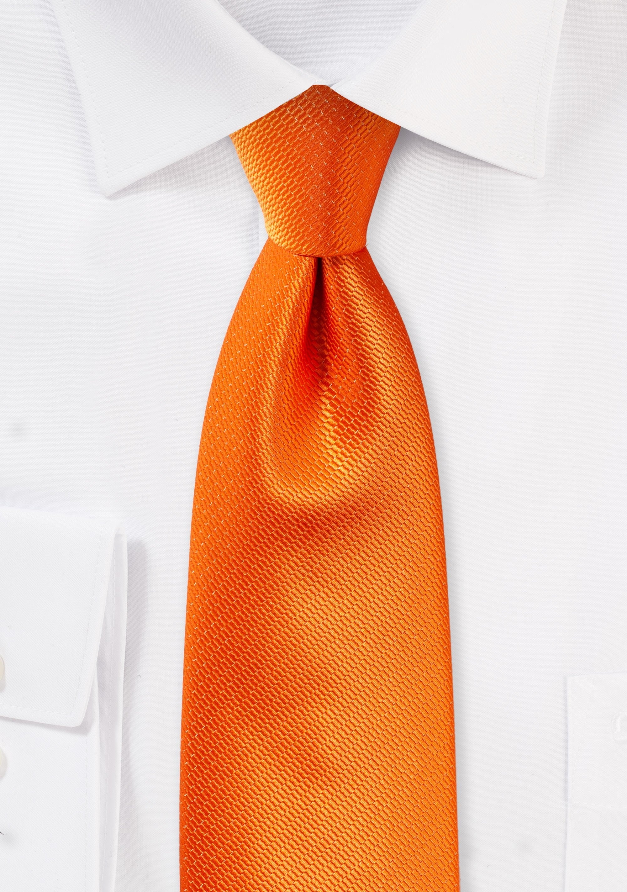 Tangerine Orange Small Texture Necktie
