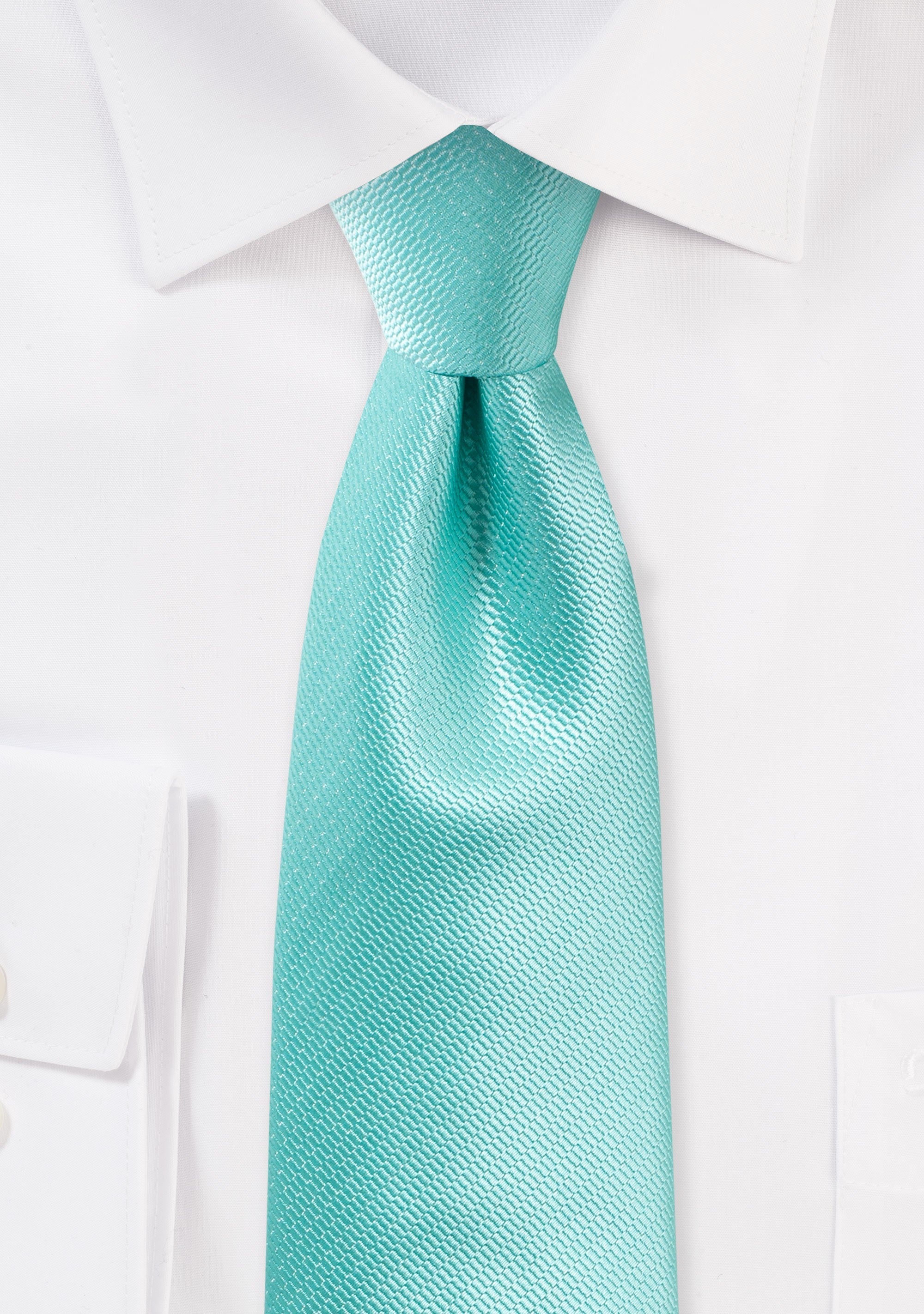 Spa Blue Small Texture Necktie
