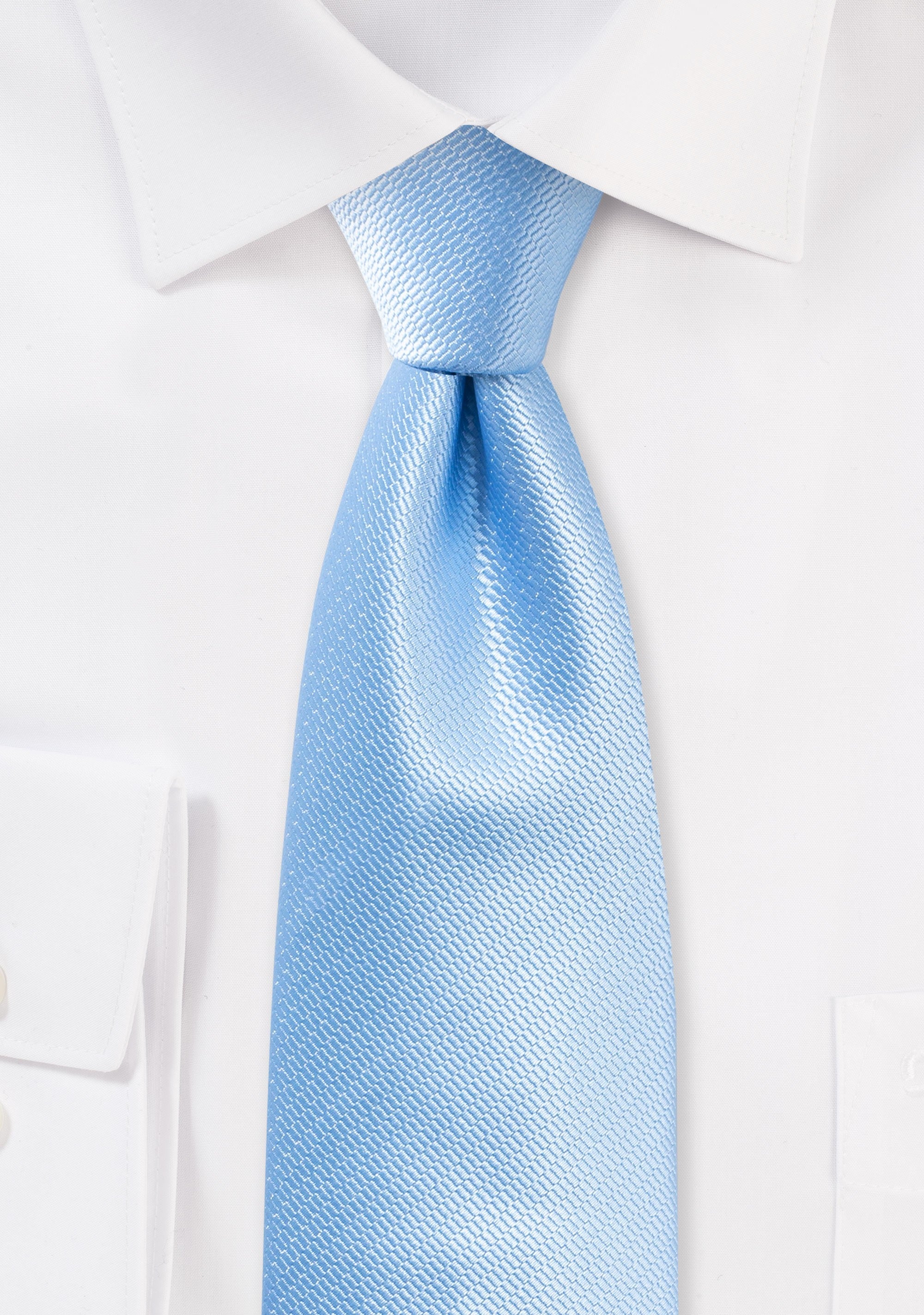 Capri Blue Small Texture Necktie