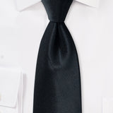 Jet Black Small Texture Necktie