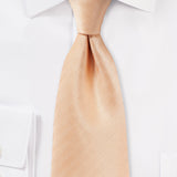 Peach Apricot Herringbone Necktie