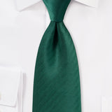 Hunter Green Herringbone Necktie