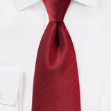 Cherry Red Herringbone Necktie