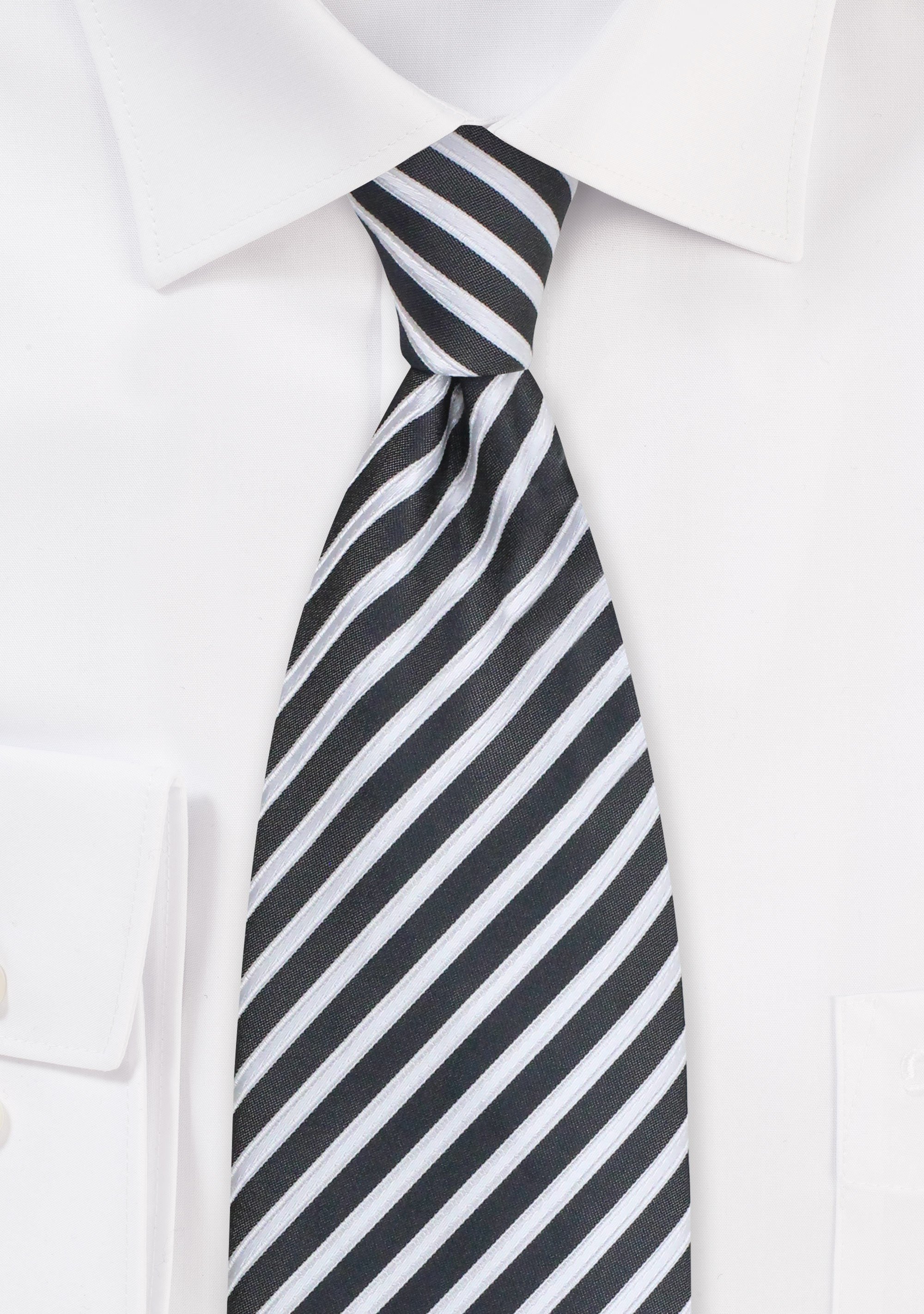 Pewter Summer Striped Necktie