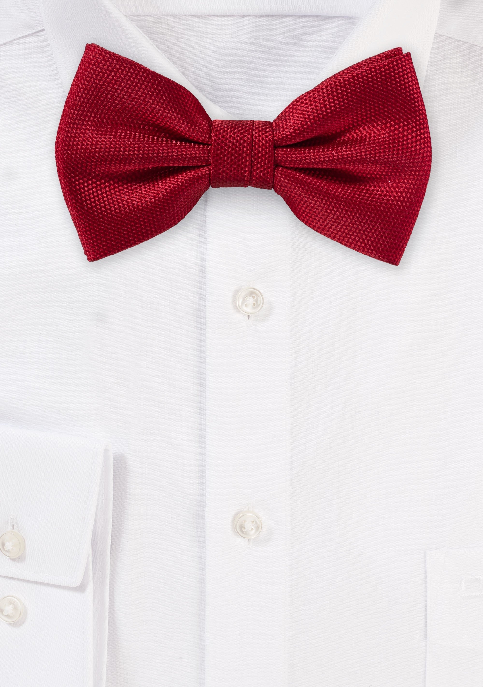 Bright Red MicroTexture Bowtie