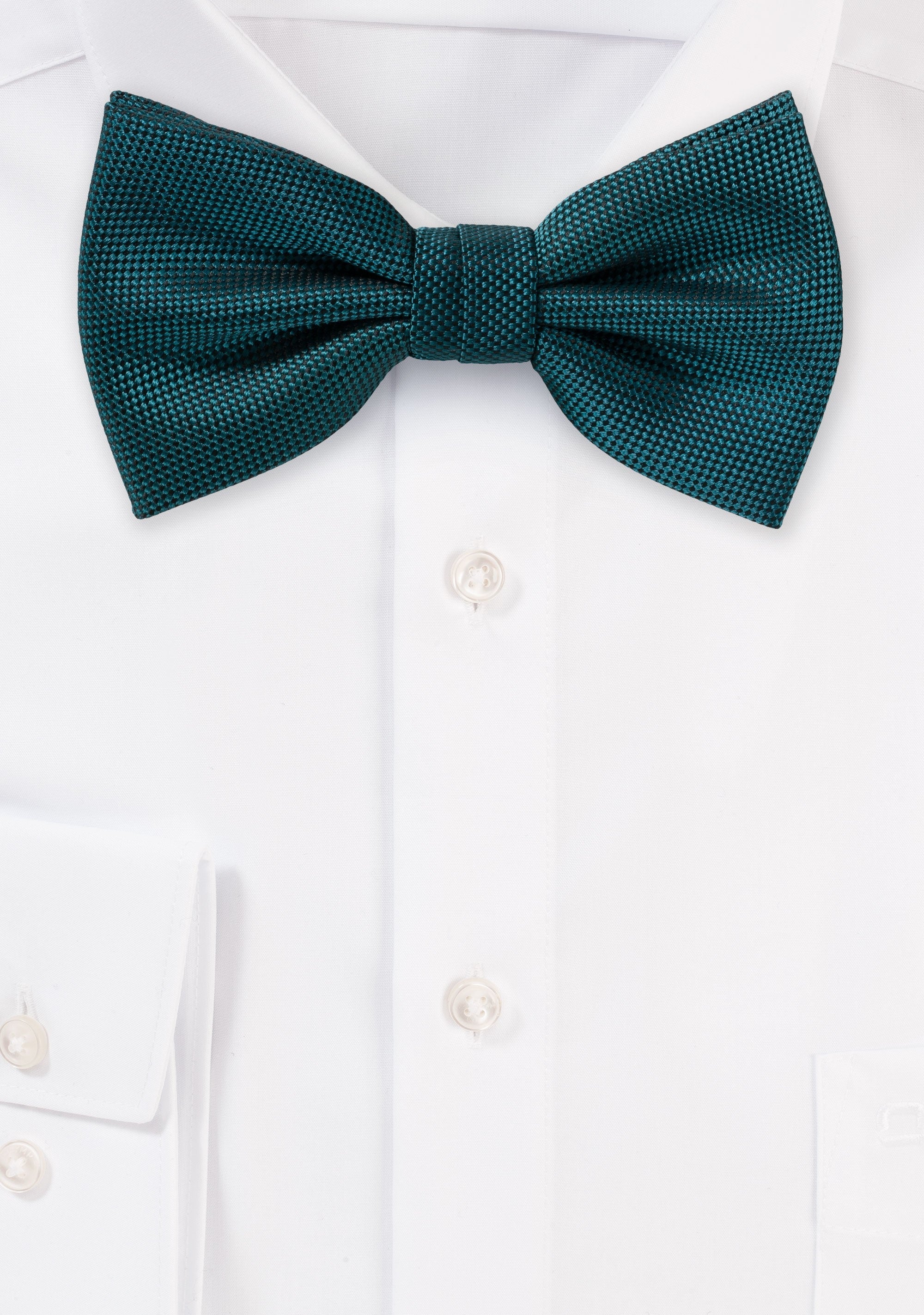 Peacock Teal MicroTexture Bowtie